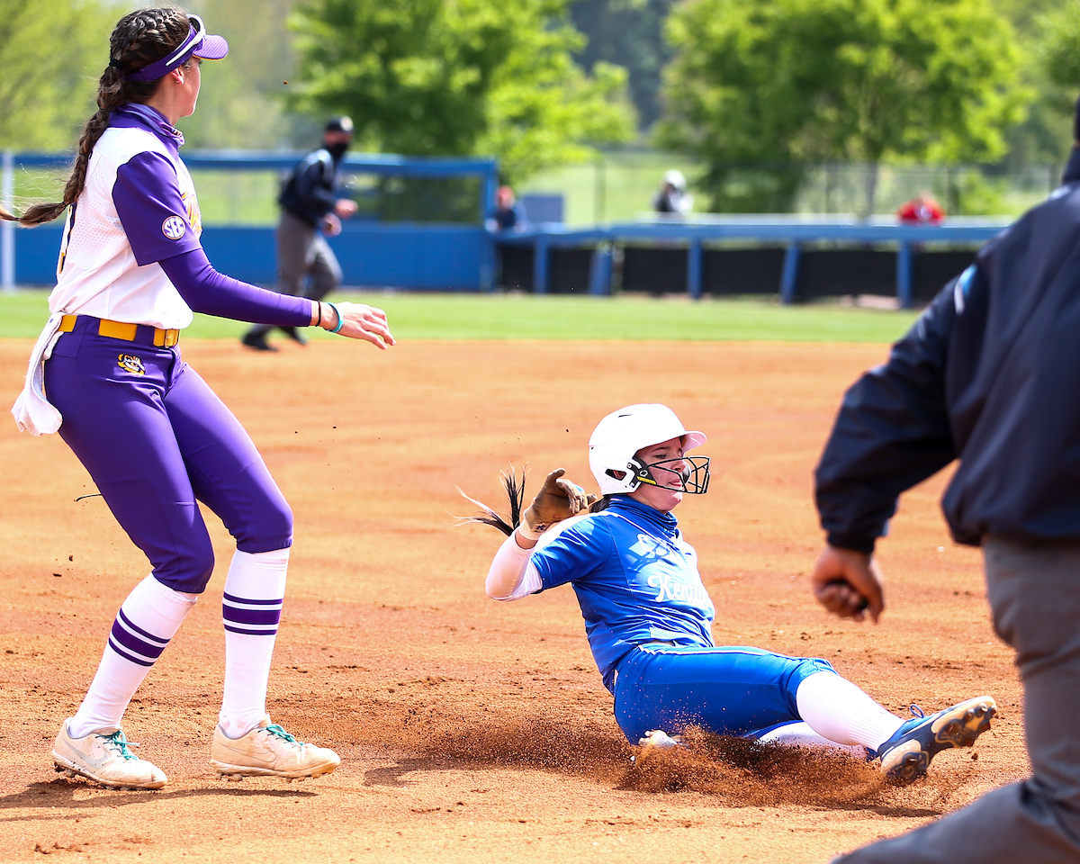 Kayla Kowalik. 

Kentucky loses to LSU 10-4. 

Photo by Eddie Justice | UK Athletics