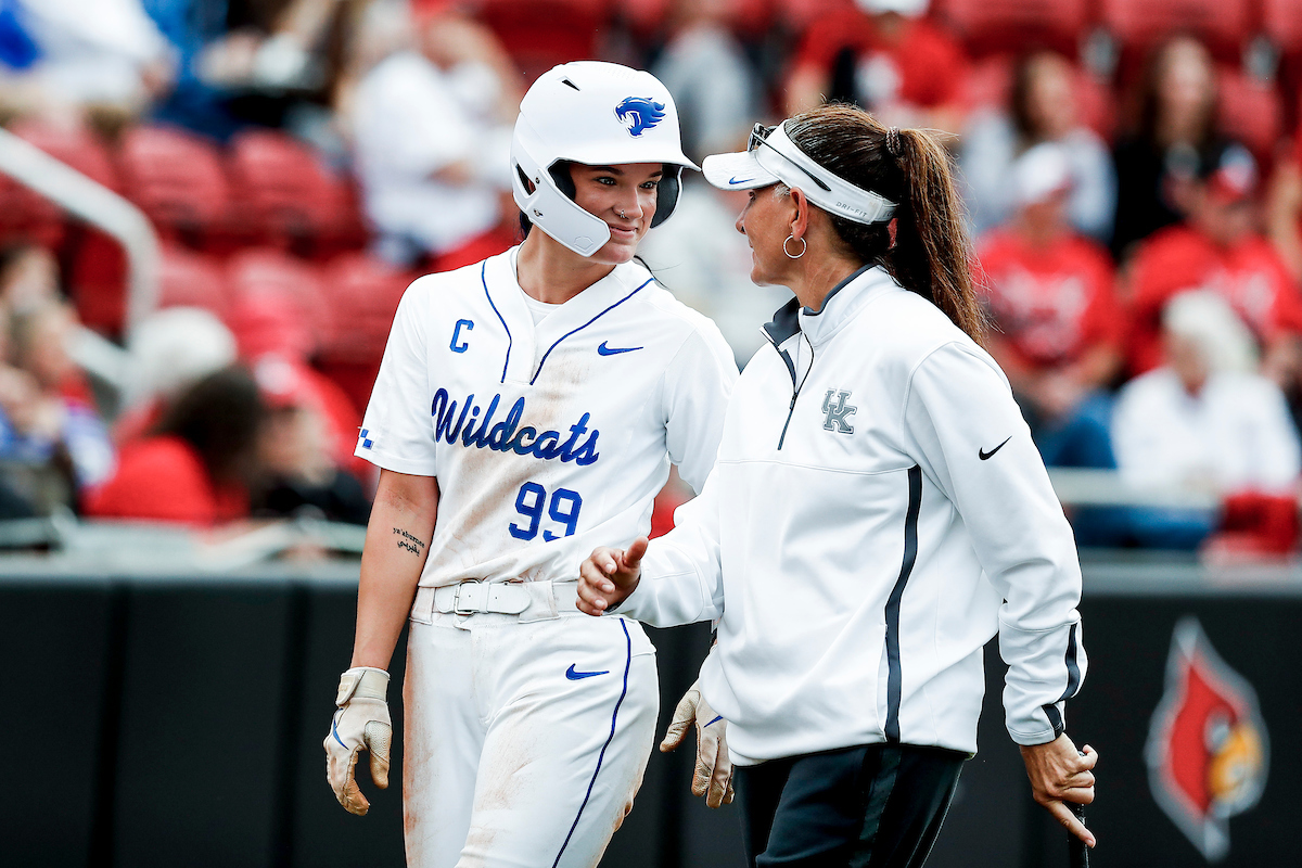 Kayla Kowalik. Rachel Lawson.

Kentucky beat Louisville 9-0.

Photos by Chet White | UK Athletics