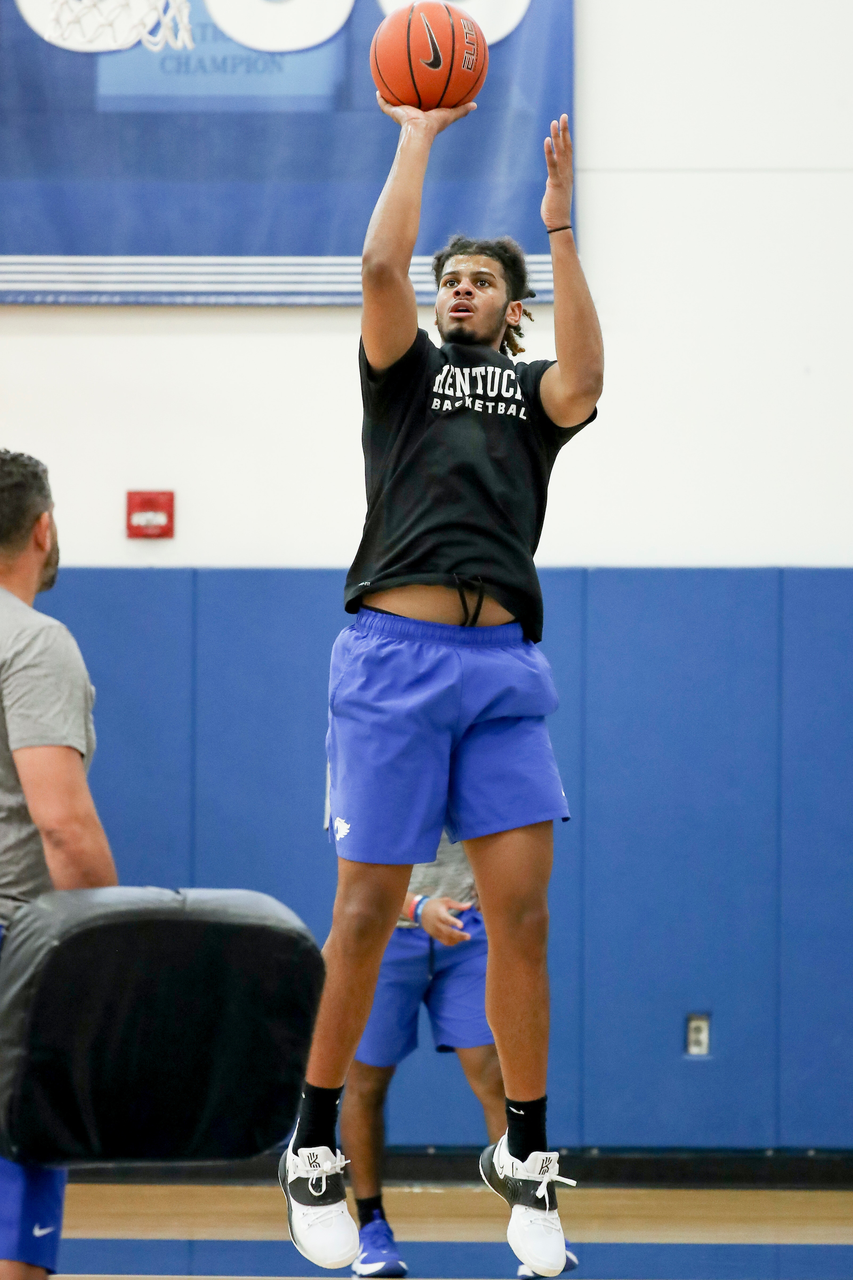 Bryce Hopkins.

Summer practice.

Photo by Chet White | UK Athletics