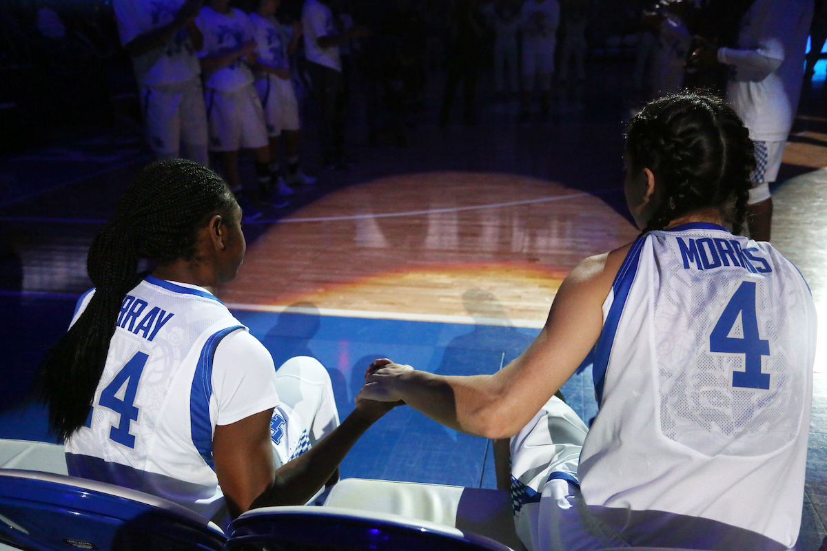 Taylor Murray, Maci Morris

The University of Kentucky women's basketball team falls to South Carolina on Sunday, January 21, 2018 at Rupp Arena. 

Photo by Britney Howard | UK Athletics