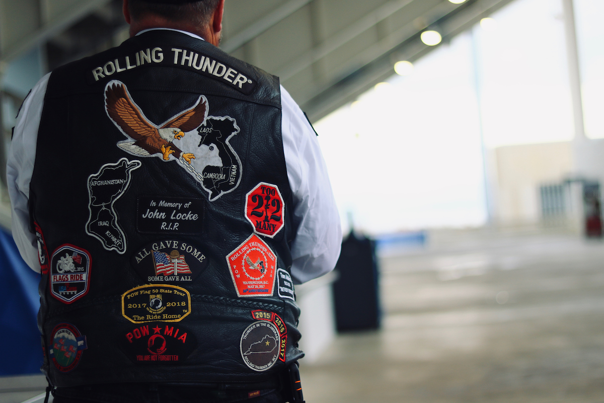 Four Chairs of Honor were dedicated by Rolling Thunder at Kroger Field in the four corners of the upper concourse on Thursday, November 1st, 2018.

Photos by Noah J. Richter | UK Athletics