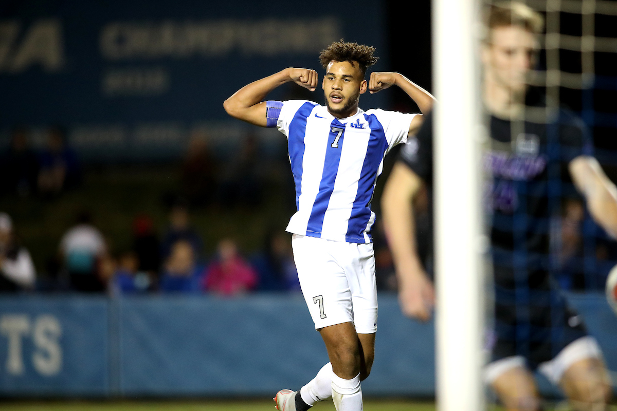 JJ Williams.

Men's soccer beats Portland, 4-0.

Photo by Quinn Foster | UK Athletics