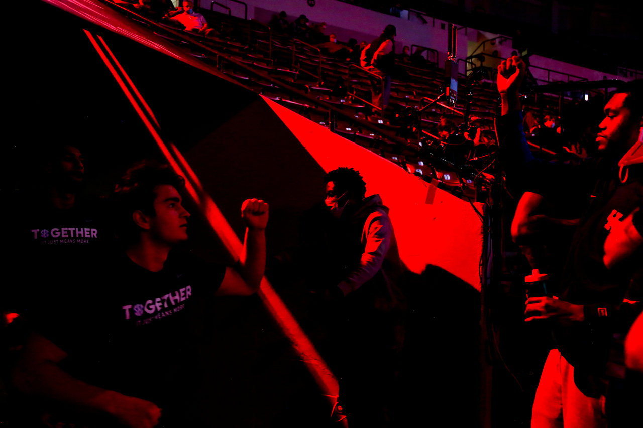 Riley Welch. Terrence Clarke. Keion Brooks Jr.

Kentucky beat Mississippi State 78-73 in Starkville.

Photo by Chet White | UK Athletics