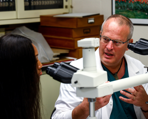 Dr. Peter Nelson. 

WBB Visits the Sanders-Brown Center on Aging.

Photo by Eddie Justice | UK Athletics