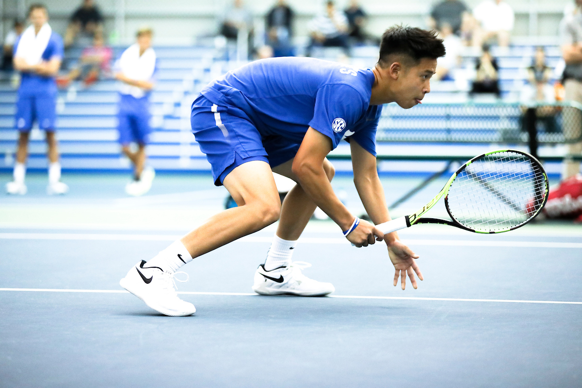 Ying-Ze Chen. 

Kentucky men's tennis falls to Tennessee 0-4 on Sunday, April 14th..

Photo by Eddie Justice | UK Athletics