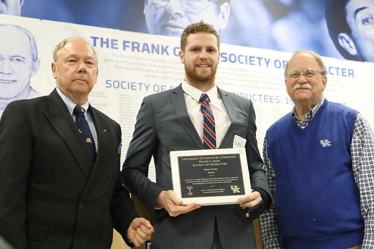 Isaac Jones.

Frank G. Hamm Society of Character 2018.

Photo by Quinn Foster I UK Athletics