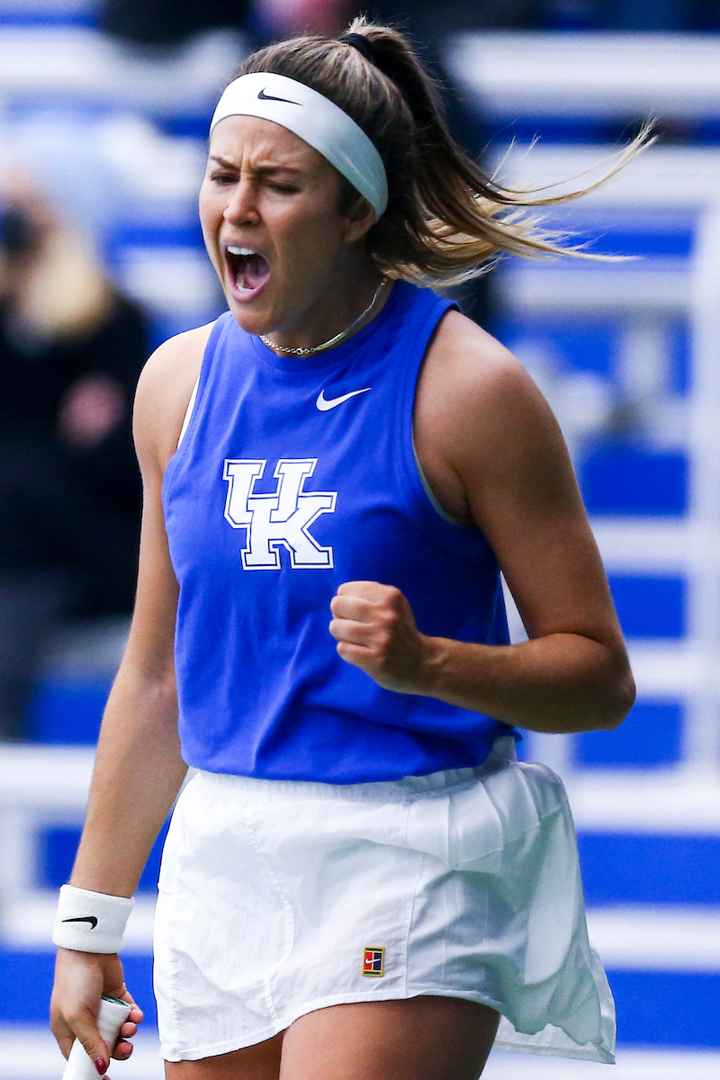 Carla Girbau.

Kentucky defeats Miami Ohio 5-2.

Photo by Grace Bradley | UK Athletics