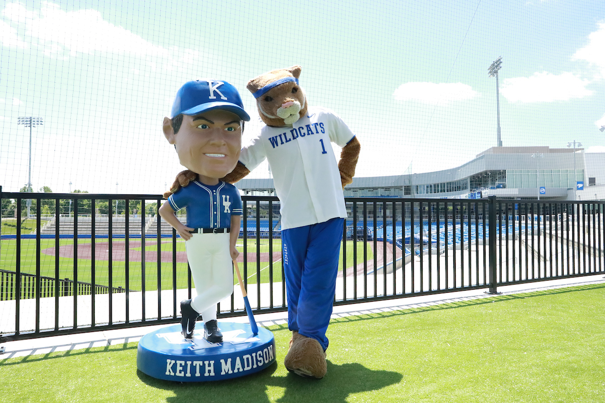 The Keith Madison bobble head was unveiled at Kentucky Proud Park on May 16, 2019.Photo by Noah J. Richter | UK Athletics