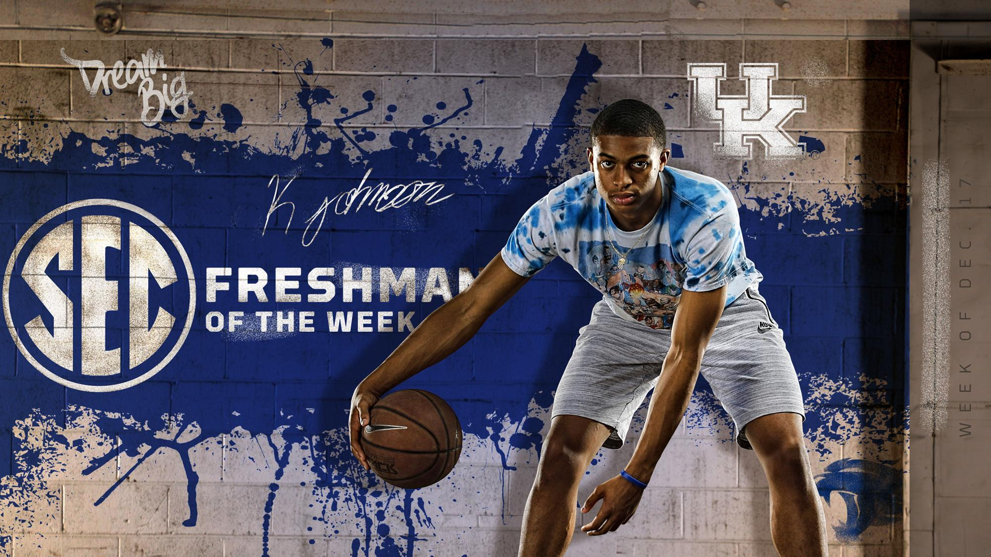 Johnson Named SEC Freshman of the Week for Second Time