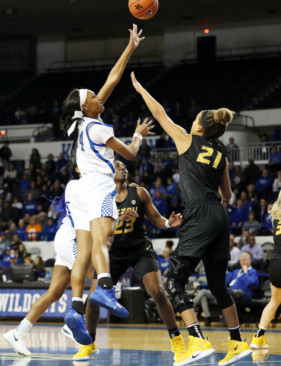 Tatyana Wyatt

The UK Women's Basketball team beats Mizzou. 

Photo by Britney Howard  | UK Athletics