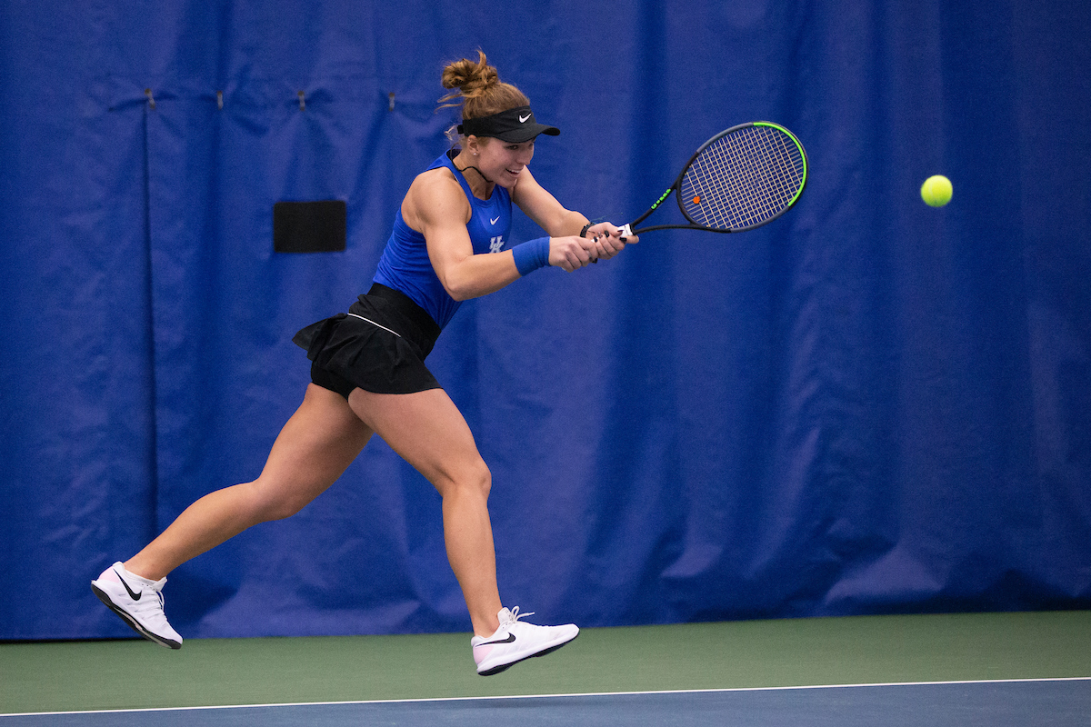 Akvile Parazinskaite.

Kentucky defeats Cincinnati 6-1.

Photo by Grace Bradley | UK Athletics