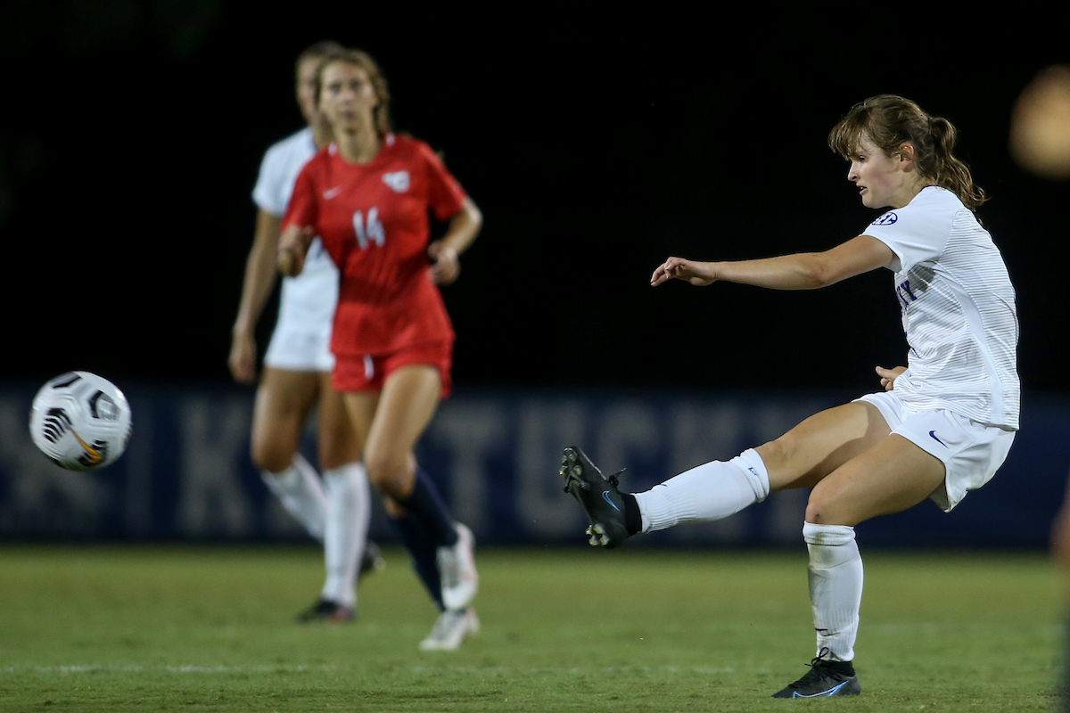 Lilly Huber.

Kentucky ties Dayton 0 - 0. 

Photo by Sarah Caputi | UK Athletics