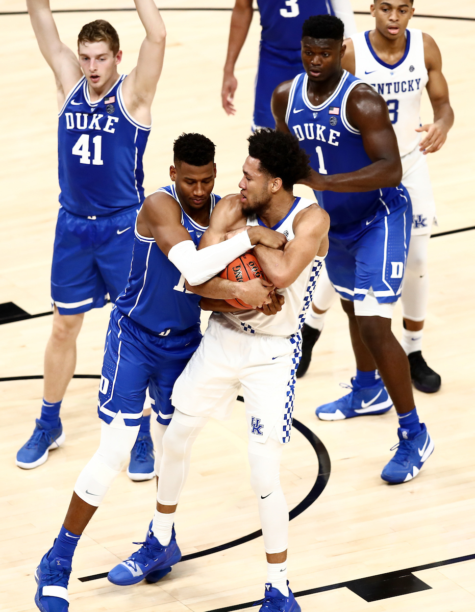 Ej Montgomery.

Men's basketball falls to Duke 118-84.


Photo by Elliott Hess | UK Athletics