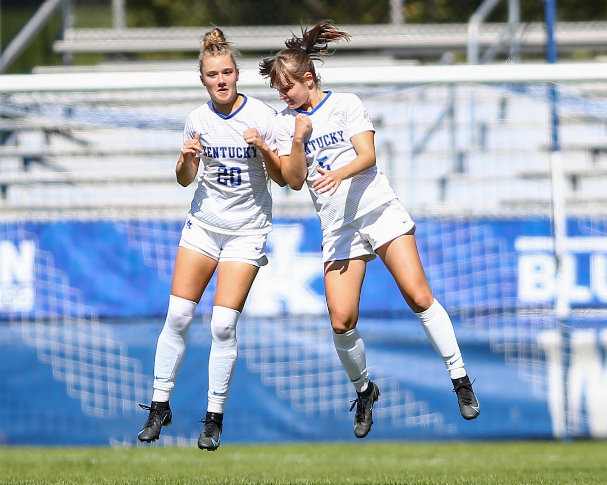 Ulfa Ulfarsdottir, Lilly Huber.Kentucky falls to South Carolina 2-1.Photo by Grace Bradley | UK Athletics