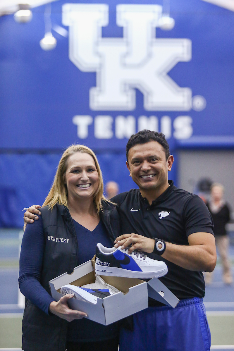 Coach Carlos Drada.

Kentucky beat Texas A&M 4-3.

Photo by Hannah Phillips | UK Athletics