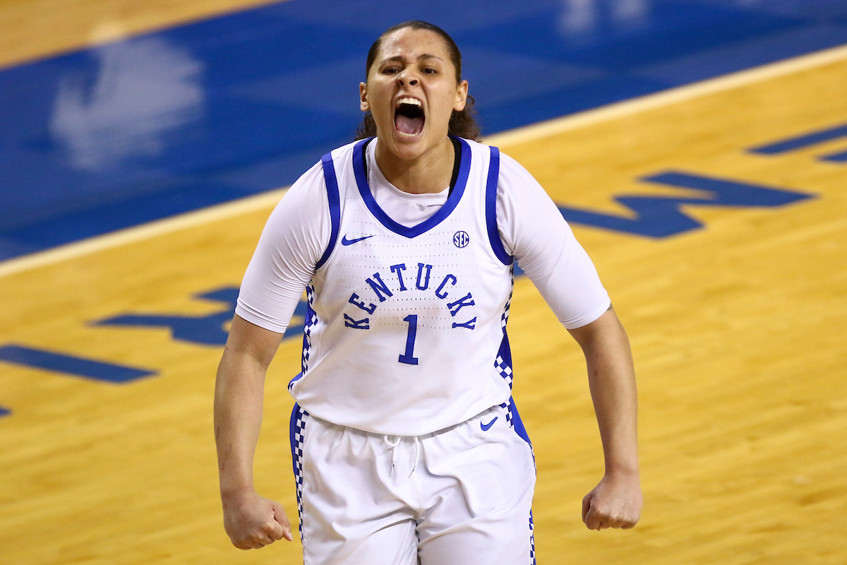 Sabrina Haines.

Kentucky beat Alabama 66-62.

Photo by Grace Bradley | UK Athletics