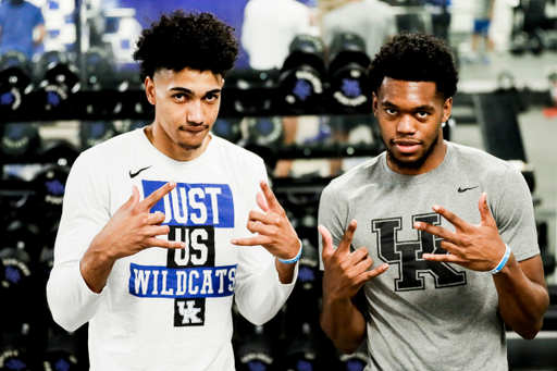 Jacob Toppin. Keion Brooks Jr.

The Kentucky men's basketball team participating in its summer strength and conditioning program.

Photo by Chet White | UK Athletics