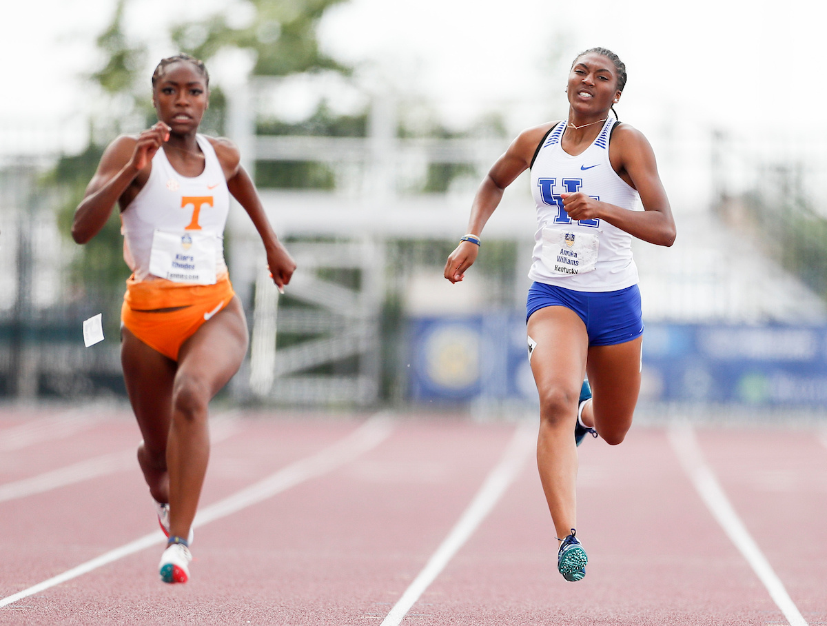 Annika Williams.

Day one of the 2021 SEC Track and Field Outdoor Championships.

Photo by Chet White | UK Athletics