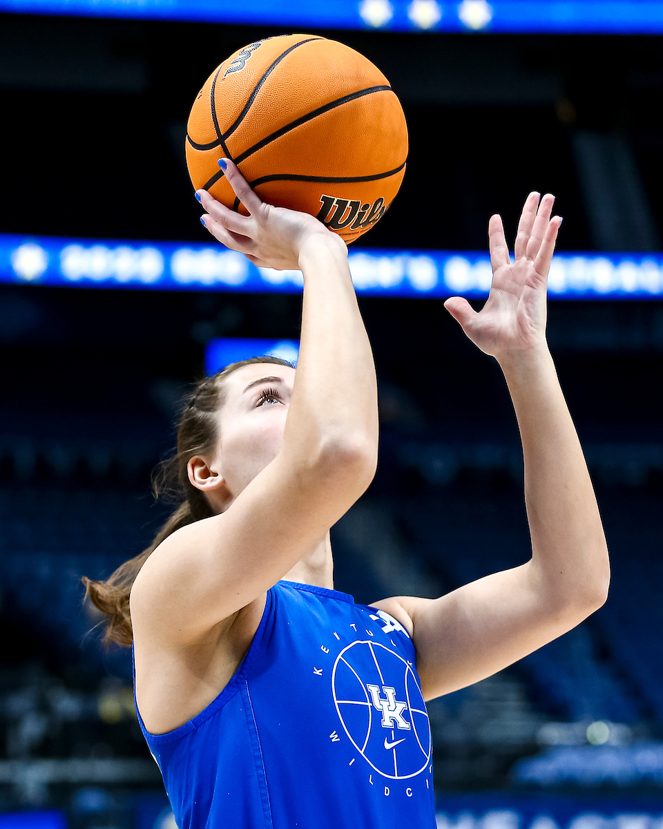 Emma King.

Kentucky shootaround day one for the SEC Tournament.

Photo by Eddie Justice | UK Athletics