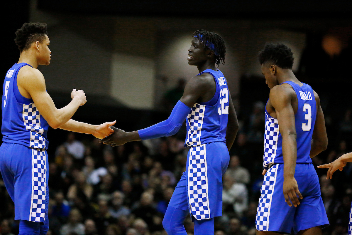 Kevin Knox. Wenyen Gabriel.

The University of Kentucky men's basketball team beat Vanderbilt 74-67 at Memorial Gymnasium in Nashville, TN., on Saturday, January 13, 2018.

Photo by Chet White | UK Athletics