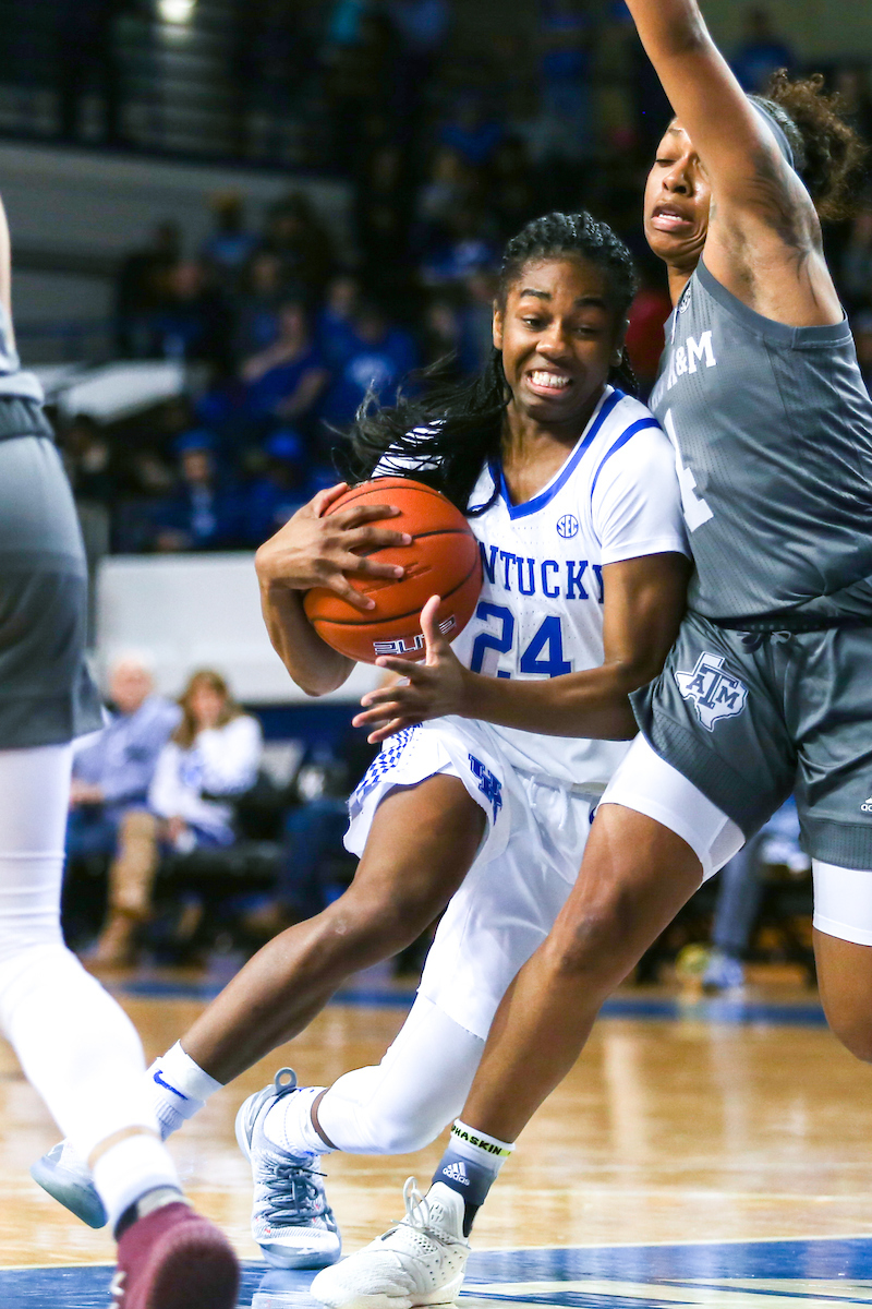 The UK women's basketball team falls to Texas A&M on Thursday, November 28, 2019.

Photo by Hannah Phillips | UK Athletics