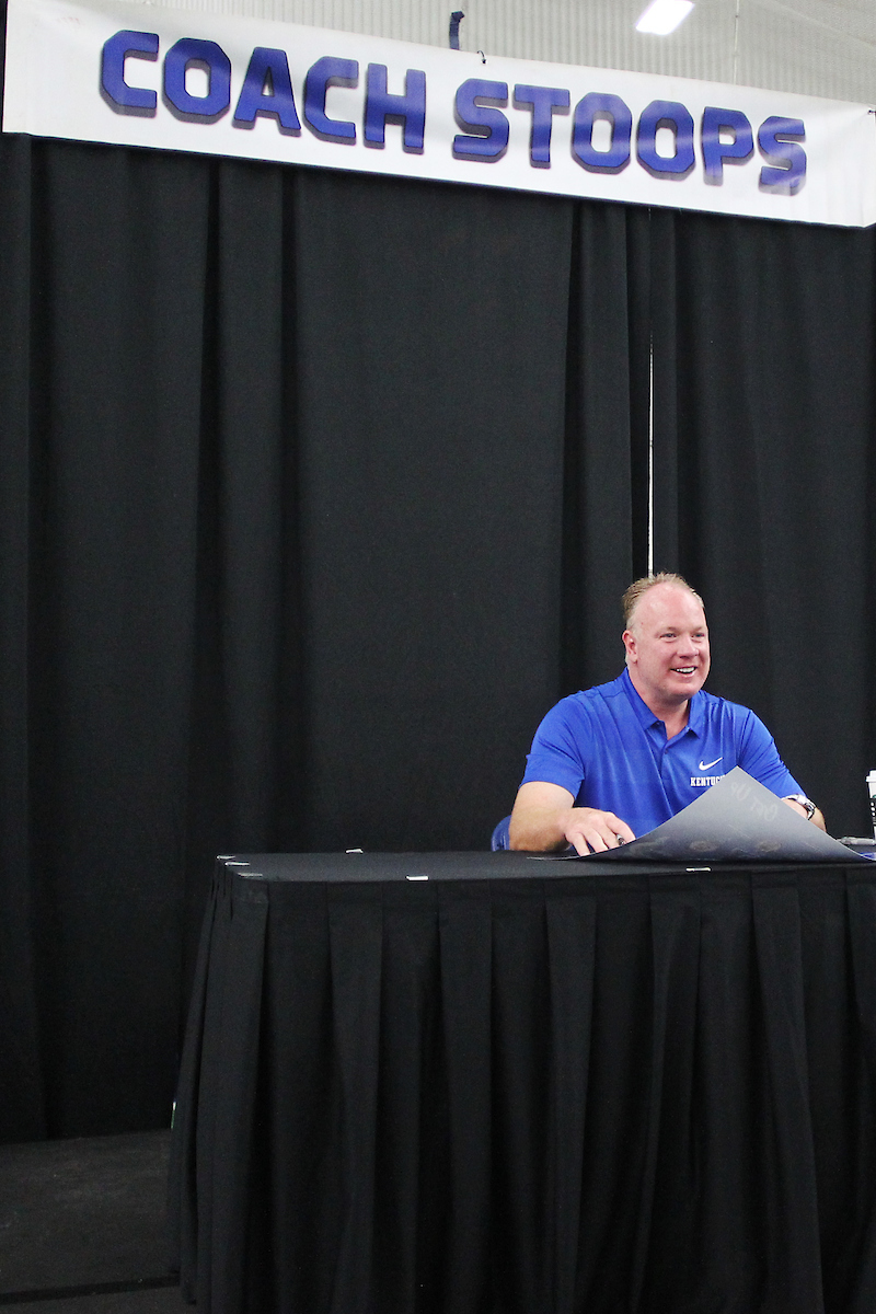 Mark Stoops.

The University of Kentucky football team hosts fan day on Saturday August 4th, 2018 in Lexington, Ky.

Photo by Quinlan Ulysses Foster I UK Athletics