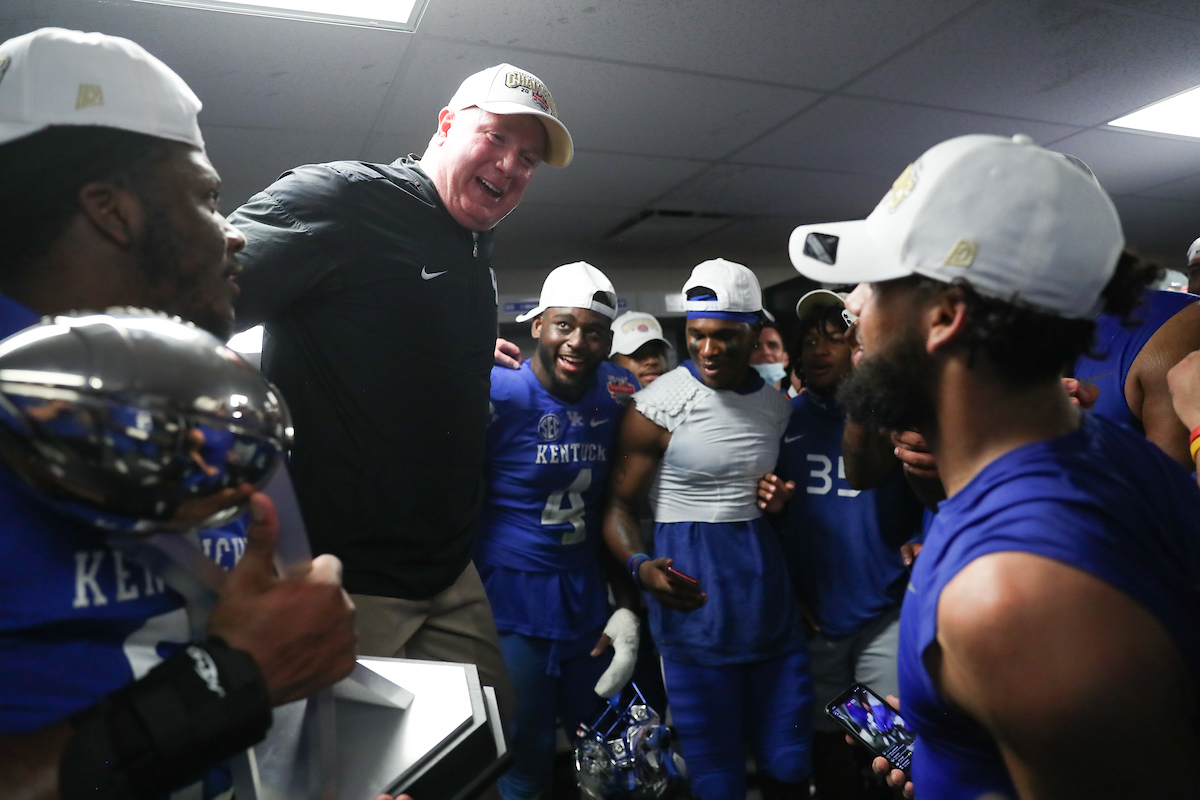 COACH MARK STOOPS.

Kentucky beats NC State, 23-21, to win the TaxSlayer Gator Bowl.

Photo by Elliott Hess | UK Athletics