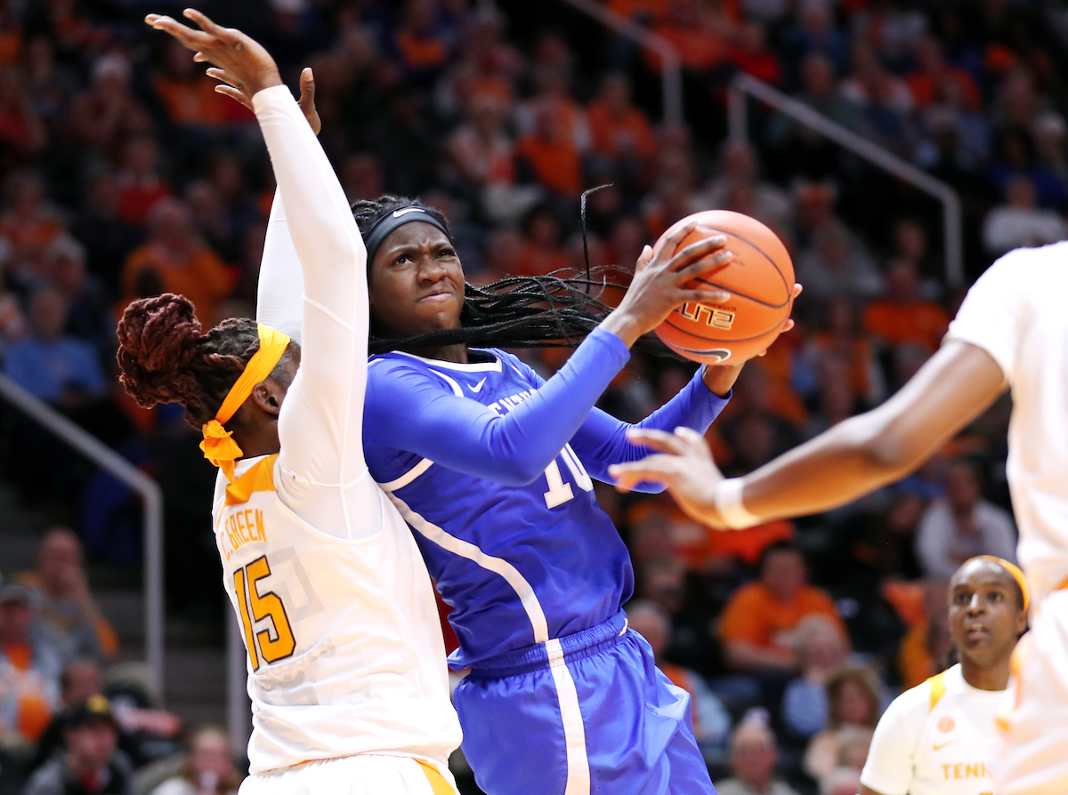 Rhyne Howard
The UK Women's Basketball team beats Tennessee 73-71. 

Photo by Britney Howard  | UK Athletics