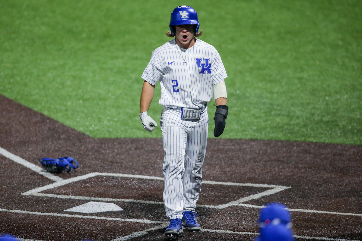 Austin Schultz.

Kentucky beats Florida 7 - 5.

Photo by Sarah Caputi | UK Athletics