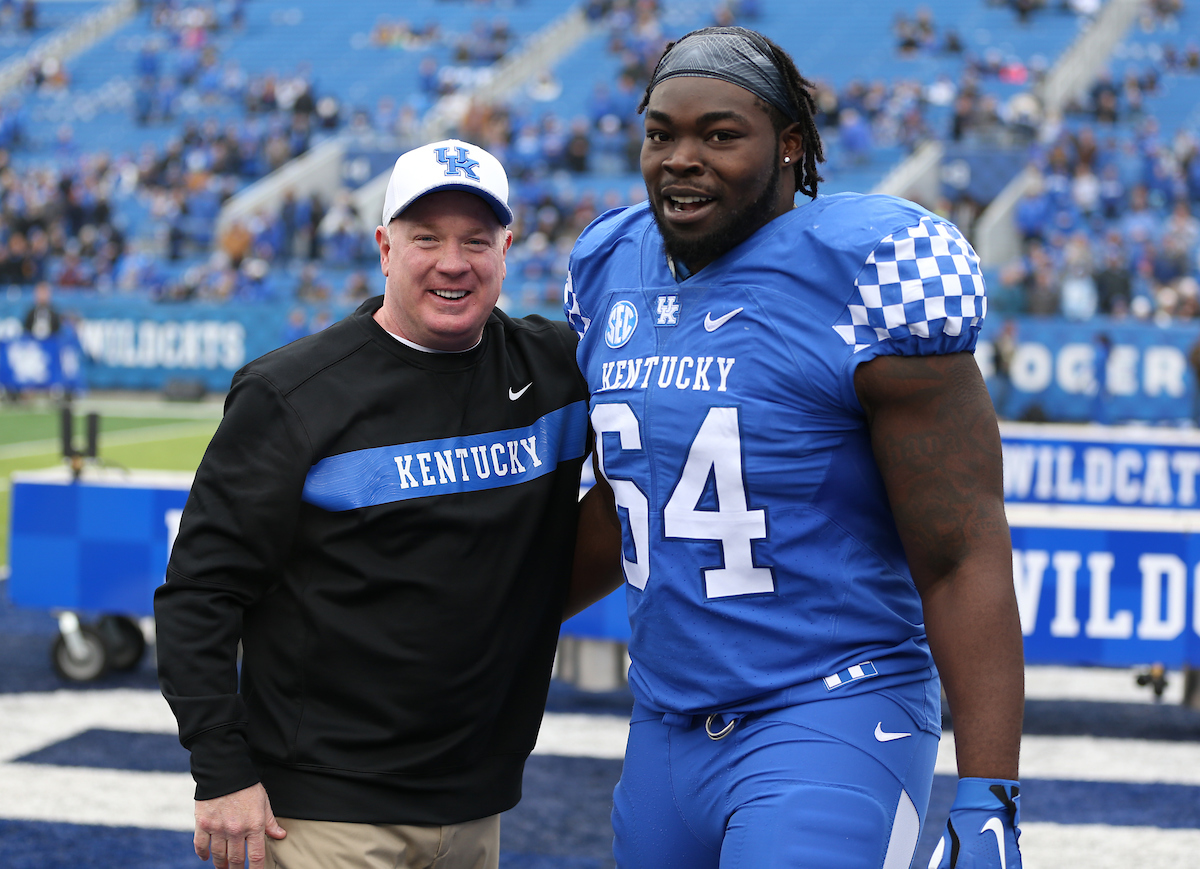 Mark Stoops and George Asafo-Adjei

UK Football beats MTSU 34-23-on Senior Day at Kroger Field.


Photo By Barry Westerman | UK Athletics