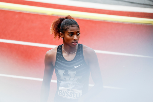Masai Russell.

Day 2. 2021 NCAA Track and Field Championships.

Photo by Chet White | UK Athletics