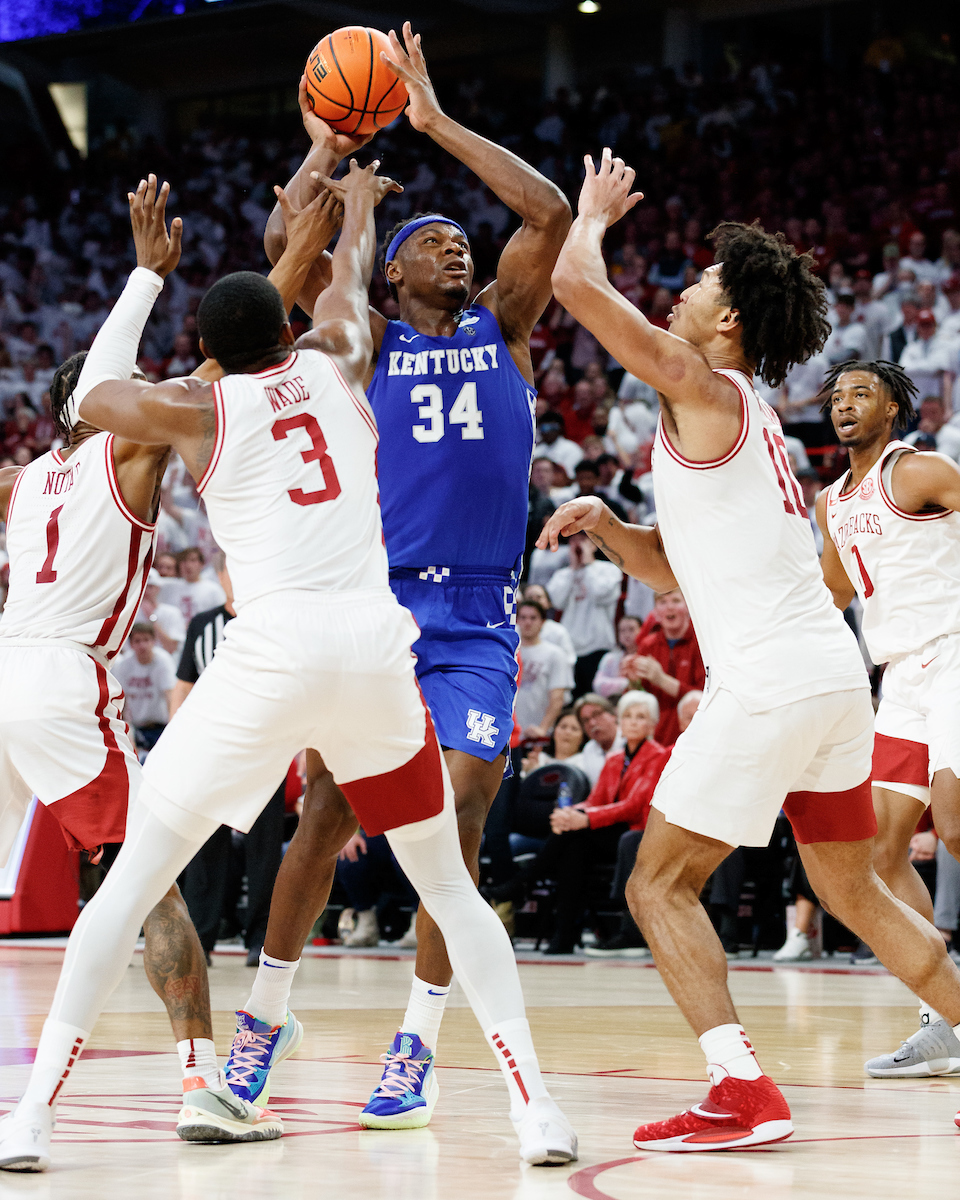 Oscar Tshiebwe.

Kentucky falls to Arkansas, 75-73.

Photo by Elliott Hess | UK Athletics