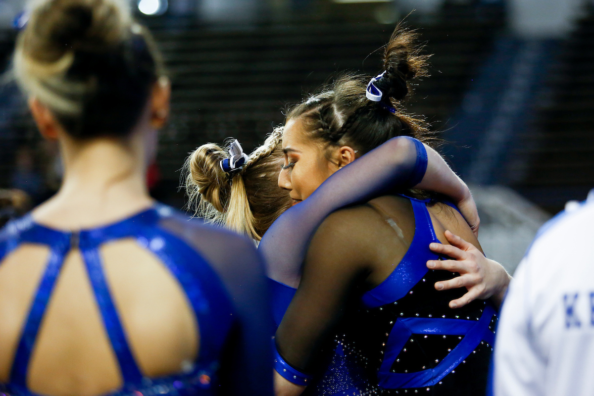Alaina Kwan.

Gymnastics blue-white meet.

Photo by Hannah Phillips | UK Athletics