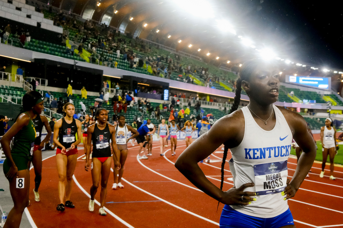 Megan Moss.

Day two. NCAA Track and Field Outdoor Championships.

Photo by Chet White | UK Athletics