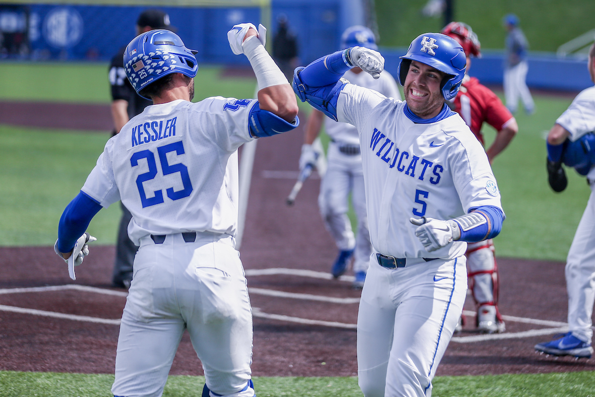 Coltyn Kessler and TJ Collett.

Kentucky beats Alabama 11 - 0.

Photo by Sarah Caputi | UK Athletics