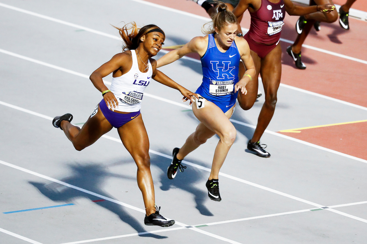 Abby Steiner. 

Day three of the 2019 SEC Outdoor Track and Field Championships.