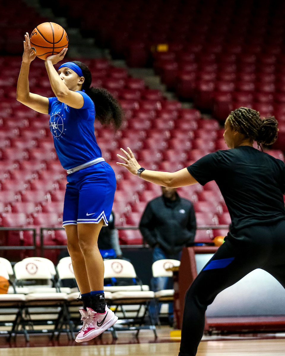Jada Walker.

Kentucky at Alabama shootaround.

Photo by Eddie Justice | UK Athletics