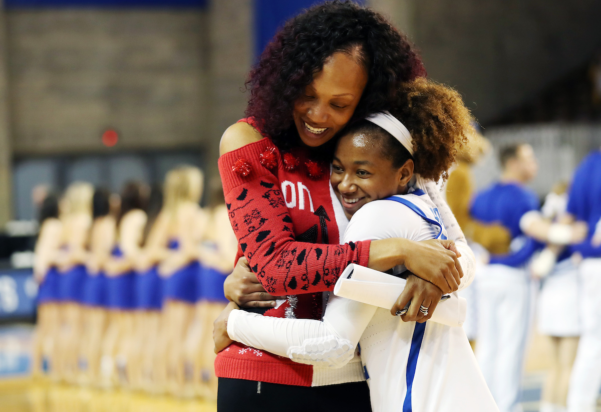 Kyra Elzy, Jaida Roper
The women's basketball team beat Murray State 88-49 on Friday, December 21, 2018. 

Photo by Britney Howard  | UK Athletics