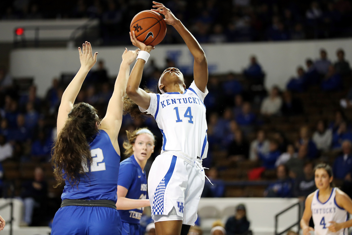 Tatyana Wyatt

Women's Basketball beat MTSU on Saturday, December 15, 2018. 

Photo by Britney Howard  | UK Athletics