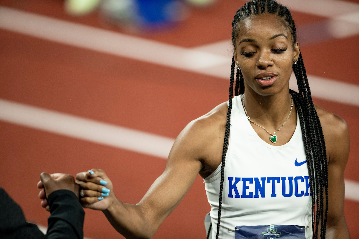 Karimah Davis. Tim Hall.

Day two. NCAA Track and Field Outdoor Championships.

Photo by Chet White | UK Athletics
