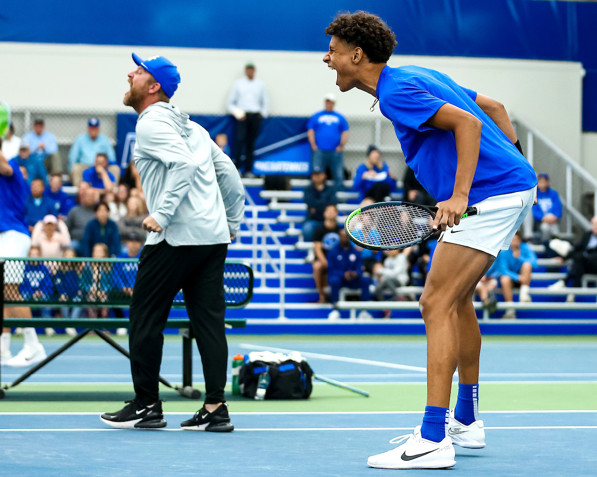 Gabriel Diallo. Cedric Kauffmann. Celebration.

Kentucky vs NorthWestern University during the 2nd round of the NCAA tournament.

Photo by Eddie Justice | UK Athletics