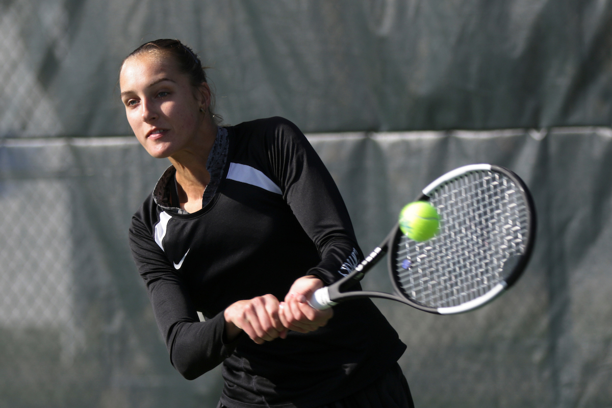 Diana Tkachenko. 

Kentucky defeated Florida 4-3 on Friday, March 22nd.

Photo by Eddie Justice | UK Athletics