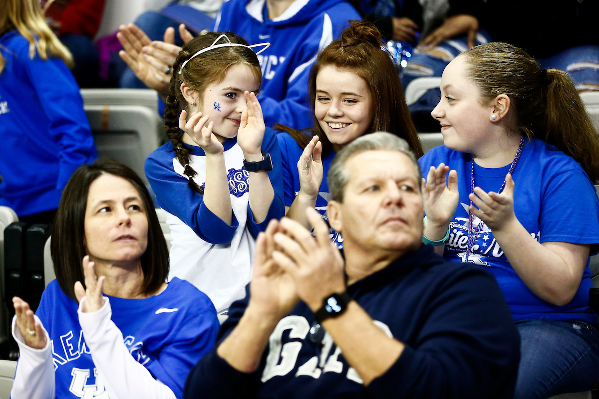 Fans.The UK gymnastics team hosted #11 Auburn at Memorial Coliseum.Photo by Chet White| UK Athletics