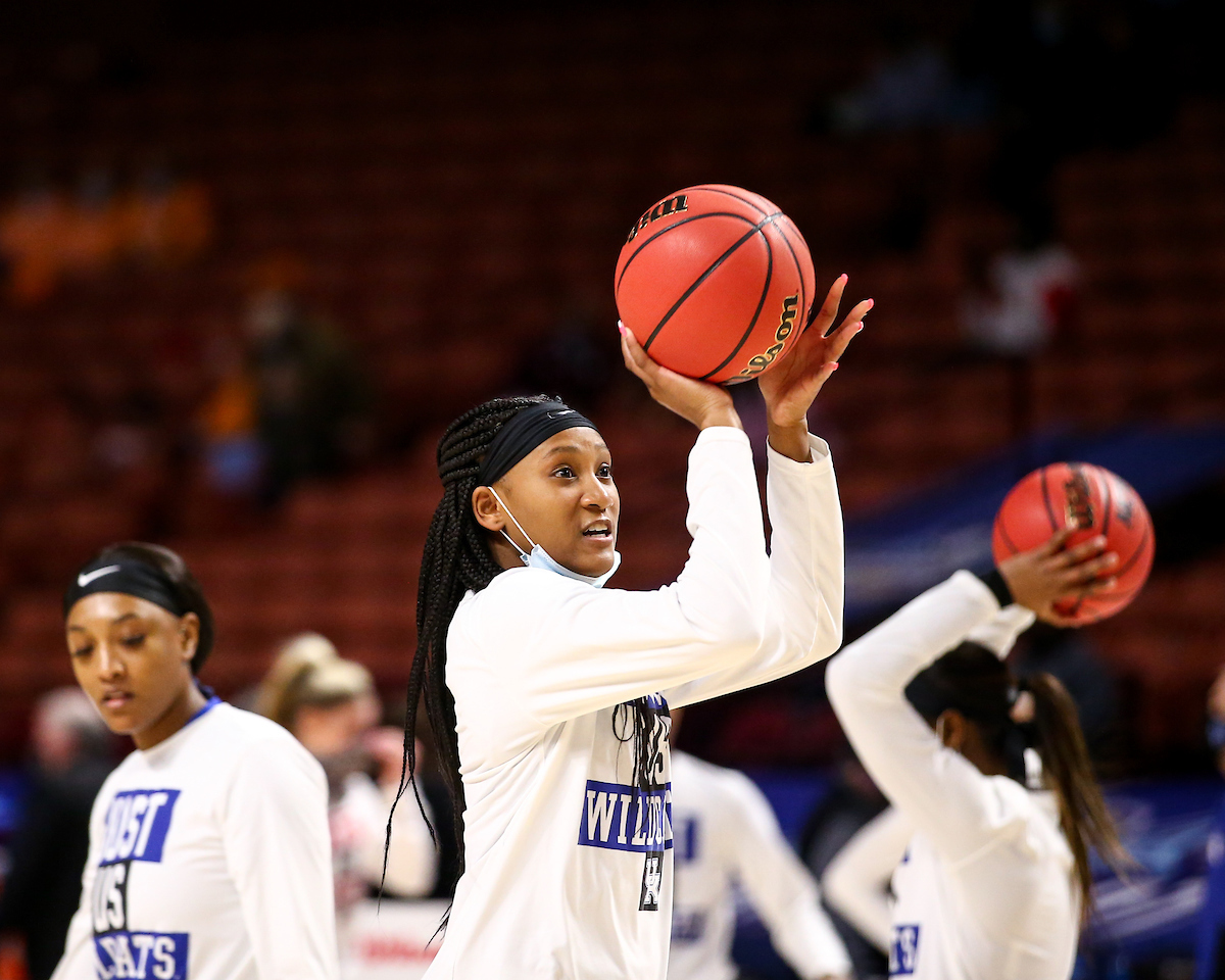 Nyah Leveretter. 

Kentucky loses to Georgia 78-66 at the SEC Tournament. 

Photo by Eddie Justice | UK Athletics
