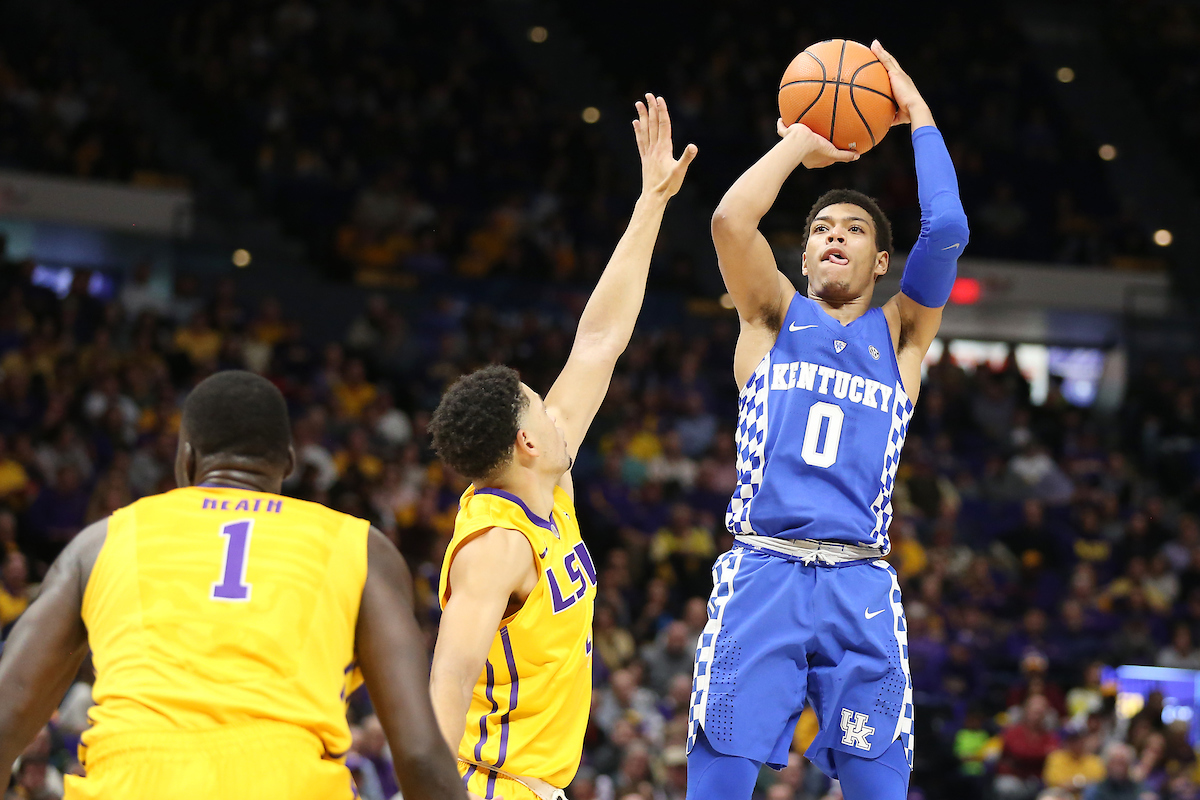 Quade Green.

The University of Kentucky men's basketball team beat LSU 74-71 at the Pete Maravich Assembly Center in Baton Rouge, La., on Wednesday, January 3, 2018.

Photo by Chet White | UK Athletics