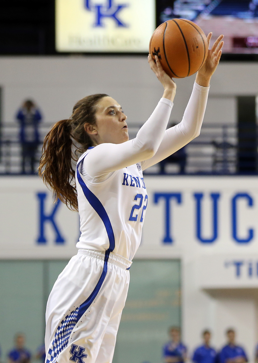 Makenzie Cann

The University of Kentucky women's basketball team falls to Mississippi State on Senior Day on Sunday, February 25, 2018 at the Memorial Coliseum.

Photo by Britney Howard | UK Athletics