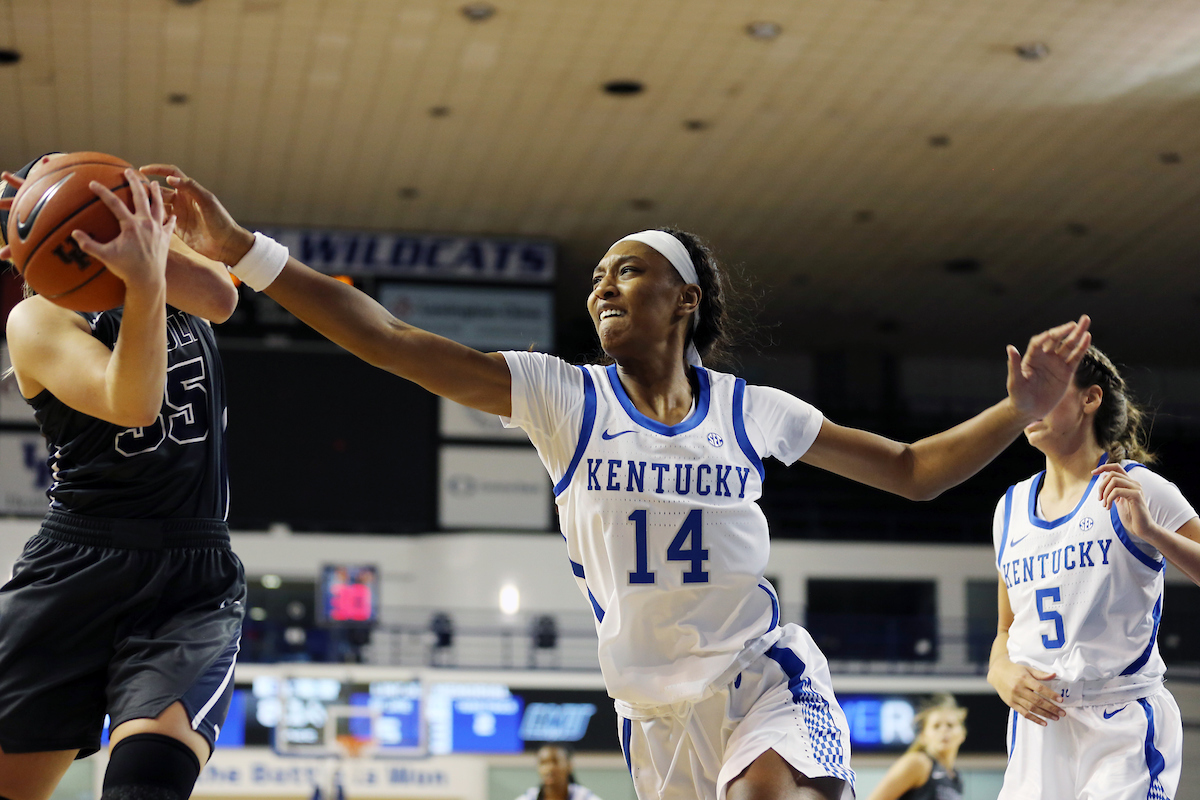 Tatyana Wyatt
The Women's Basketball team beat Lincoln Memorial University.
Photo by Britney Howard | UK Athletics