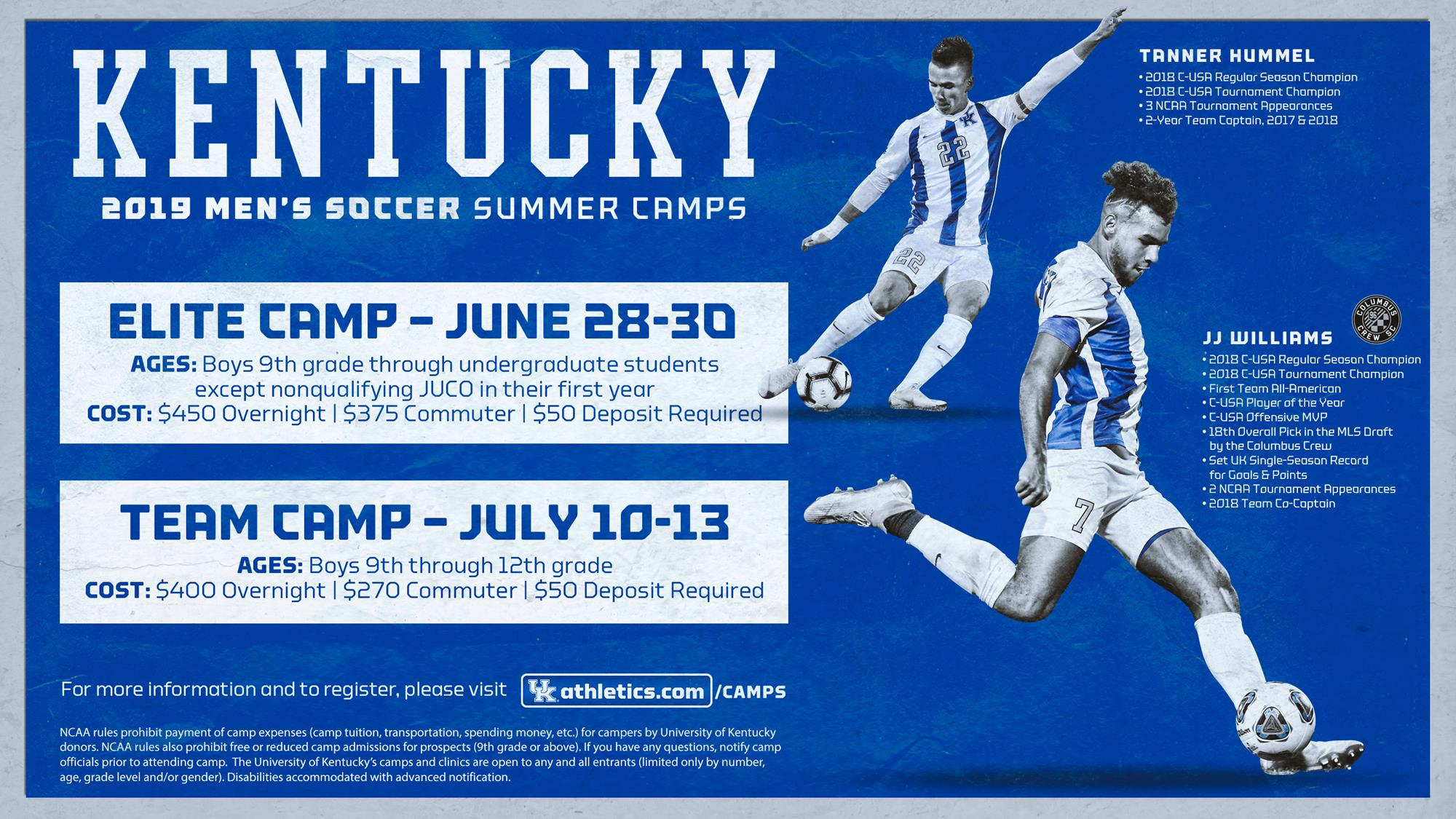 2019 Kentucky Men's Soccer Summer Camps