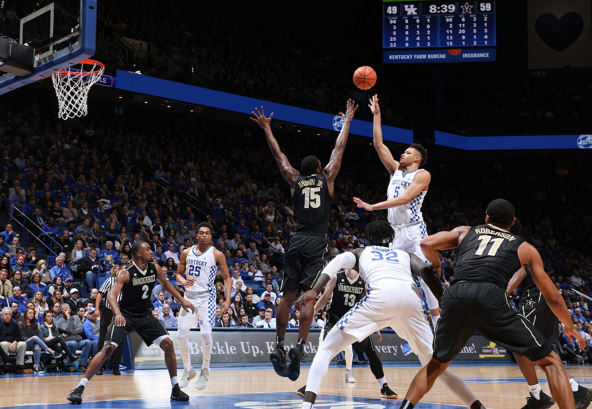 Kevin Knox.

The University of Kentucky men's basketball team beats Vanderbilt 83-81 on Tuesday, January 30, 2018 at Rupp Arena in Lexington, Ky.

Photo by Elliott Hess | UK Athletics