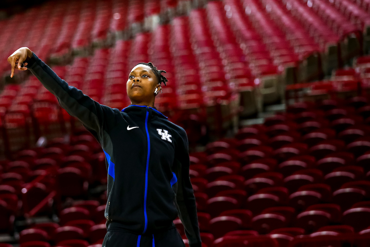 Jazmine Massengill.

Kentucky at Arkansas Shootaround.

Photo by Eddie Justice | UK Athletics